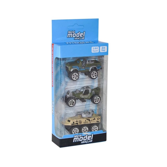 Mega Die Cast 3’lü Set Askeri Araçlar 1018C