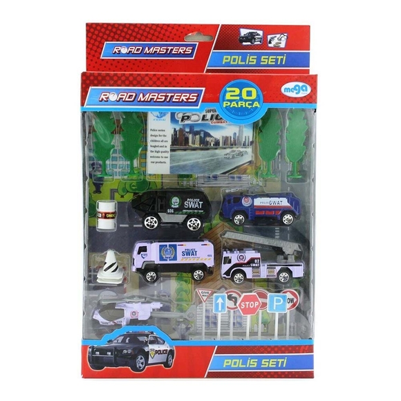 Mega Die Cast Polis Seti 20 Parça JP6105