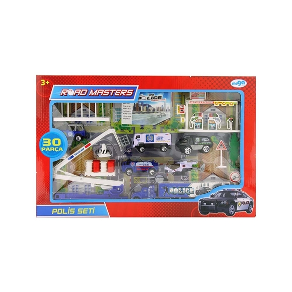 Mega Die Cast Polis Seti 30 Parça JP6106