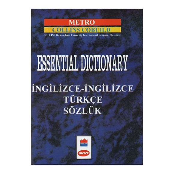 Metro Essentıal Dictionary İngilizce İngilizce Türkçe Sözlük Ciltli