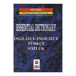 Metro - Metro Essentıal Dictionary İngilizce İngilizce Türkçe Sözlük Ciltli