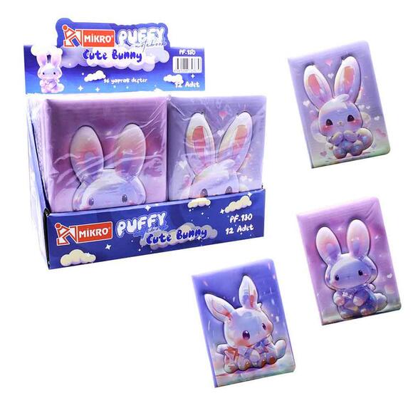 Mikro Puffy Cute Cat Bunny Defteri Pf-130
