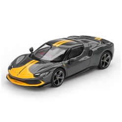 Markasız Oyuncak - Mini GT 1:64 BBR Ferrari 296 GTB Assetto Fiorano Grigio Scuro BBRFER64007
