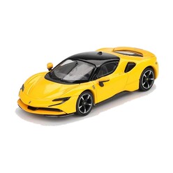 Markasız Oyuncak - Mini GT 1:64 BBR Ferrari SF90 Giallo Modena BBRFER64031