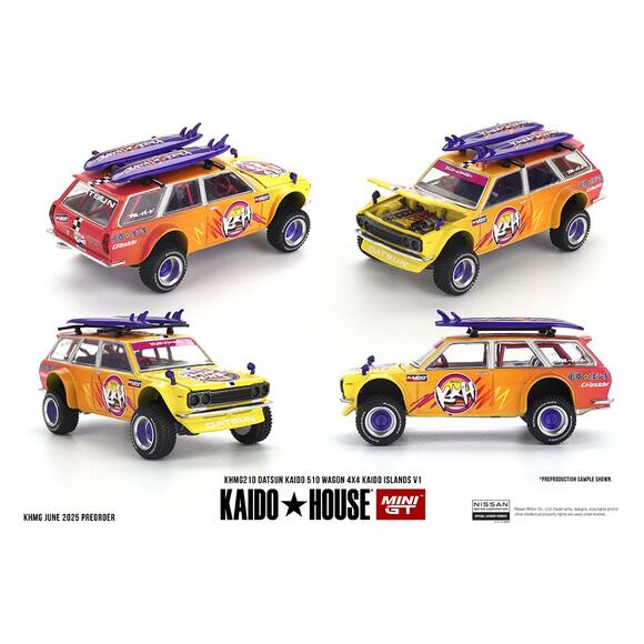 Mini GT 1:64 KaidoHouse Datsun KAIDO 510 Wagon 4x4 Kaido ISLANDS V1 KHMG210
