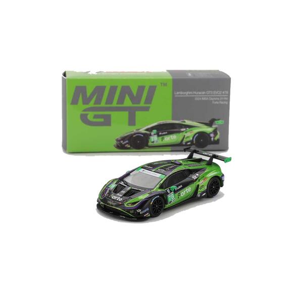 Mini GT 1:64 Lamborghini Huracán GT3 EVO2 #78 Forte Racing 2024 IMSA Daytona MGT01062