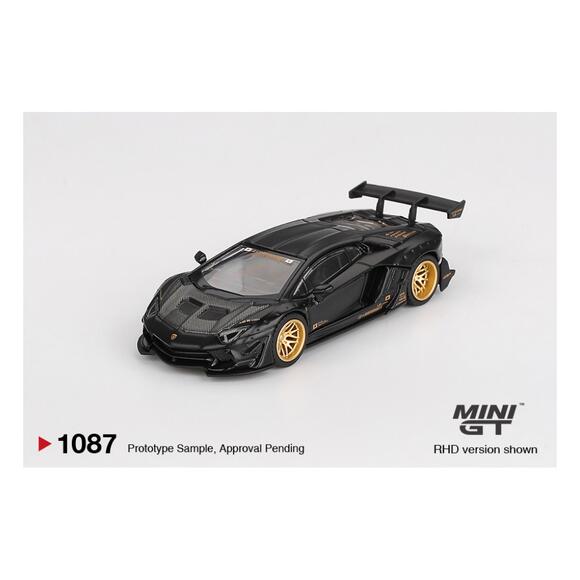Mini GT 1:64 LB Works Lamborghini Aventador Limited Edition Matte Black MGT01087-BL