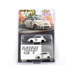 Mini GT - Mini GT 1:64 LB-Works X Abas Works Abarth 595 Gara White MGT00809-BL