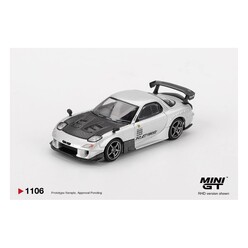Mini GT - Mini GT 1:64 Mazda RX-7 RE-Amemiya Silver Metallic MGT01106-BL