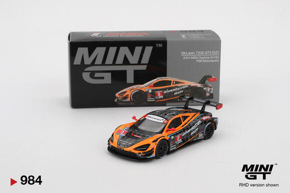 Mini GT 1:64 McLaren 720S GT3 Evo Pfaff Motorsports 2024 IMSA Daytona 24 Hrs MGT00984
