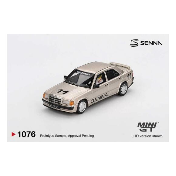 Mini GT 1:64 Mercedes-Benz 190 E 2.3-16 #11 Ayrton Senna 1984 Nürburgring Race of Champions with Fig