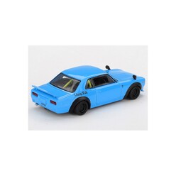 Mini GT 1:64 Nissan LB-Works Hakosuka Baby Blue 2015 MGT01169 - Thumbnail