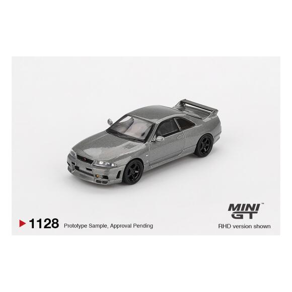 Mini GT 1:64 Nissan Skyline GT-R Dark Metal Gray Nismo BCNR33 CRS Version GT01128