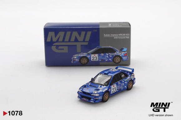 Mini GT 1:64 Subaru Impreza WRC99 #23 2000 Acropolis Rally MGT01078