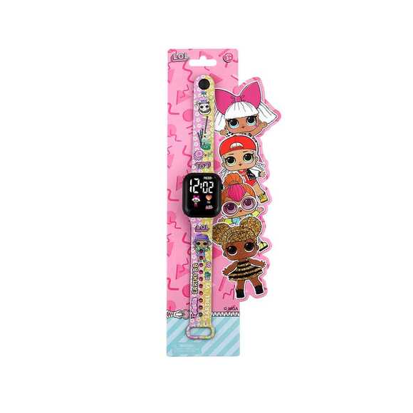 MiniFlak LOL Surprise! Lisanslı Pembe-Sarı Led Çocuk Saati LOL5089