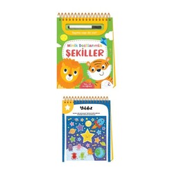 İndigo Kitap - Minik Dostlarımla Şekiller - Yaz, Sil ve Öğren