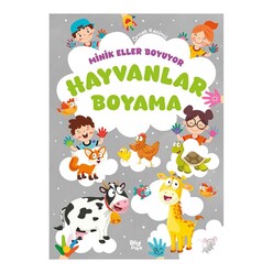 Minik Eller Boyuyor - Hayvanlar Boyama Kitabı - Thumbnail