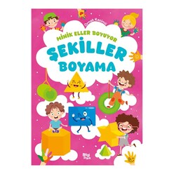 Minik Eller Boyuyor - Şekiller Boyama Kitabı - Thumbnail