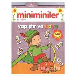 Parıltı Yayınları - Miniminiler : Lila Kitap Yapıştır ve Boya