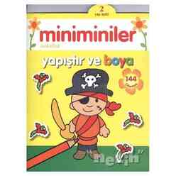 Parıltı Yayınları - Miniminiler Sarı Kitap Yapıştır ve Boya