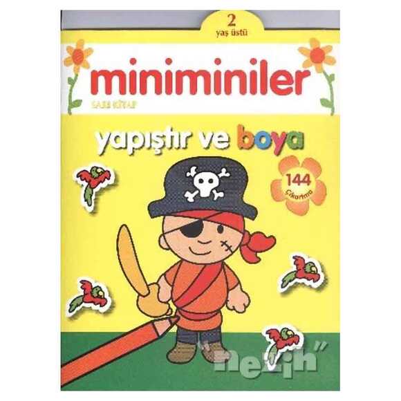 Miniminiler Sarı Kitap Yapıştır ve Boya