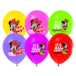 Minnie Mouse Baskılı Balon 12’li - Thumbnail