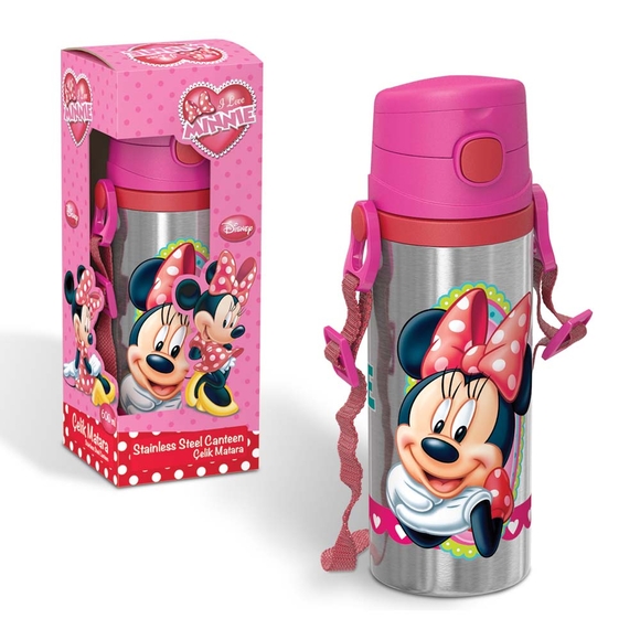 Minnie Mouse Pipetli Çelik Matara (600 Ml.) 2016 72967 
