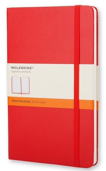 Moleskine Sert Kapak Çizgili Defter 9x14 cm Kırmızı