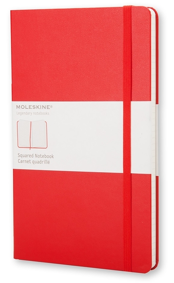 Moleskine Sert Kapak Kareli Defter 9x14 cm Kırmızı 0291