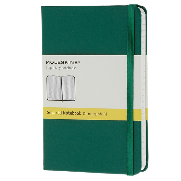 Moleskine Sert Kapak Kareli Defter 9x14 cm Yeşil MM712K1