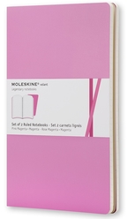 Moleskine Volant 2’li Çizgili Defter 9x14 cm Pembe 8701 - Thumbnail