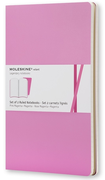 Moleskine Volant 2’li Çizgili Defter 9x14 cm Pembe 8701