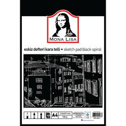 Mona Lisa Eskiz Defteri Kara Telli A4 150 gr 40 Yaprak MN02-4 - Thumbnail