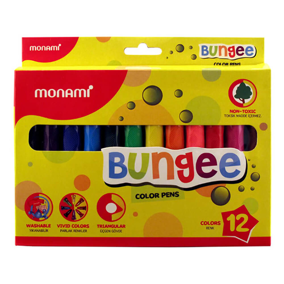 Monami Bungee Jumbo Keçeli Kalem 12 Renk