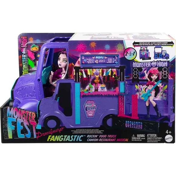Monster High Festivali Yiyecek Kamyonu ve Gizemli Arkadaş Oyun Seti HXH83