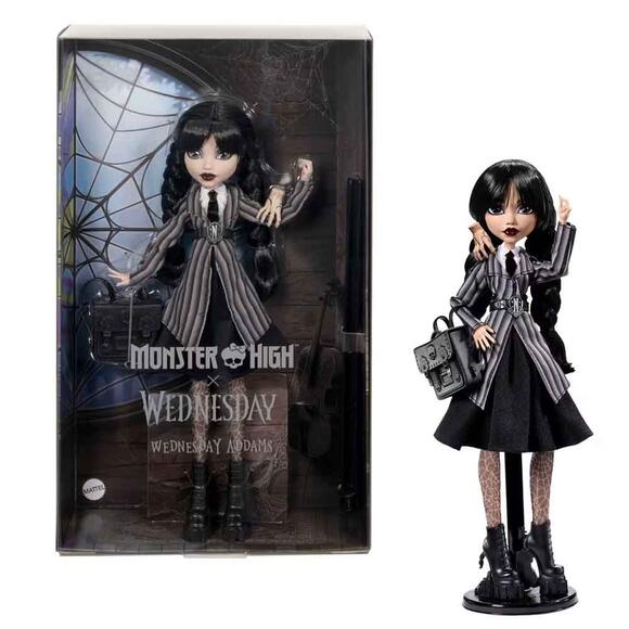 Monster High Wednesday Okul Üniformalı Bebek HXJ04