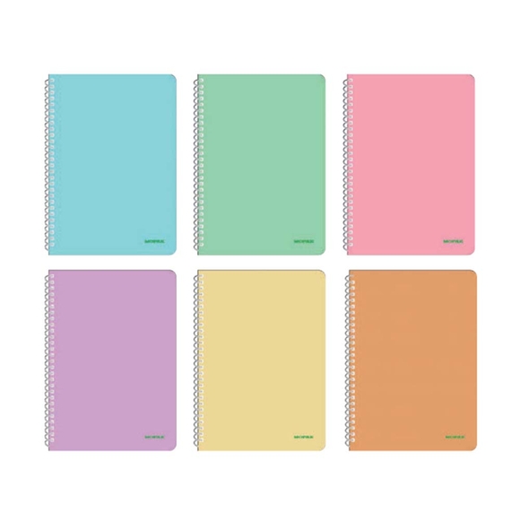 Mopak A4 Spiralli Pastel Kapak Defter 96 Yp Çizgili