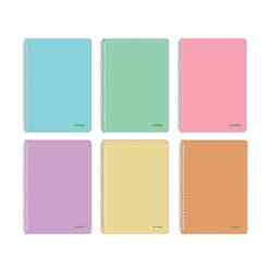 Mopak Pastel Spiralli PP Kapak A4 120 yp Kareli Defter - Thumbnail