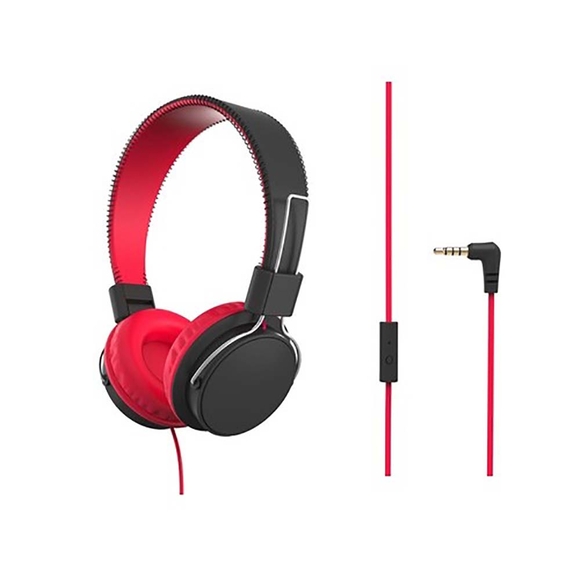 MQbix MQHT570 Mikrofonlu Kulaküstü Kulaklık Kırmızı-Siyah JY-H260