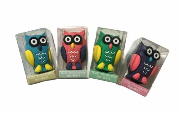 Munis 21001 UK SilgiKalemtraş Unicorn-Kaktüs-Baykuş