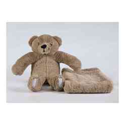 My Friend Peluş Oyuncak Büyük Kül Rengi Battaniyeli Ayı - Thumbnail