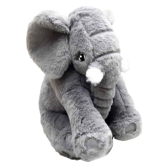 My Friend Toys Beyaz Dişli Küçük Gri Fil Peluş