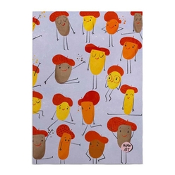 My Mia Art - My Mia Art Meşe Palamutları 16X22 Cm Bristol Kapak 96 Sayfa Çizgisiz Defter