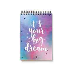 My Mia Art Motto Serisi It’s Your Big Dream 12x17 Cm Spiralli Sert Kapak 192 Sayfa Çizgisiz - Thumbnail