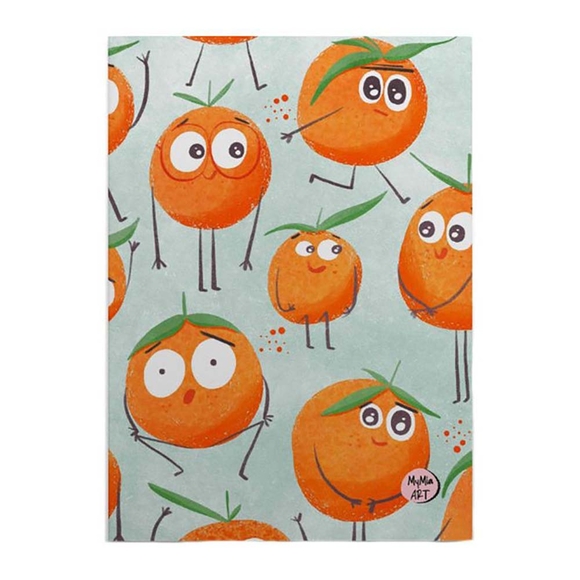My Mia Art Portakallar 16X22 Cm Bristol Kapak 96 Sayfa Çizgisiz Defter