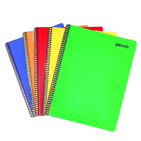 My Note Flex Neo Spiralli PP Kapak A4 120 yp Çizgili Defter