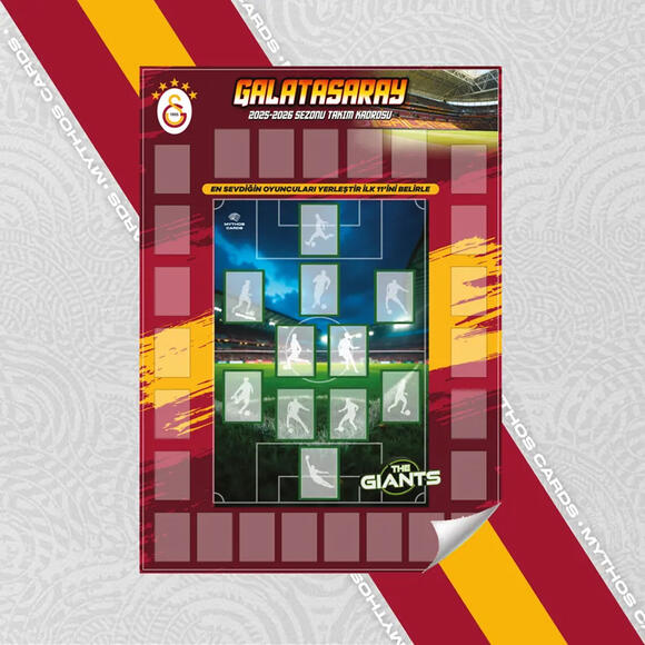Mythos Galatasaray The Giants 2025/26 Sezonu Dev Poster ve Çıkartma Seti
