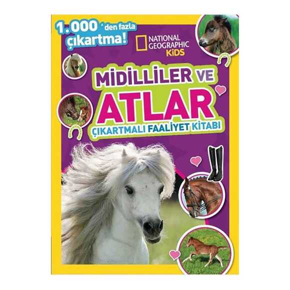 National Geographic Kids - Midilliler ve Atlar Çıkartmalı Faaliyet Kitabı