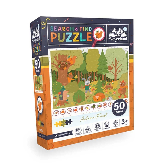 Neverland Ara Ve Bul Autumn Forest (Sonbahar Ormanı) 50 Parça Puzzle NL416