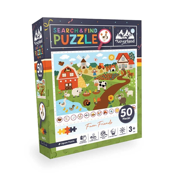 Neverland Ara Ve Bul Farm Friends (Çiftlik Arkadaşları) 50 Parça Puzzle NL415